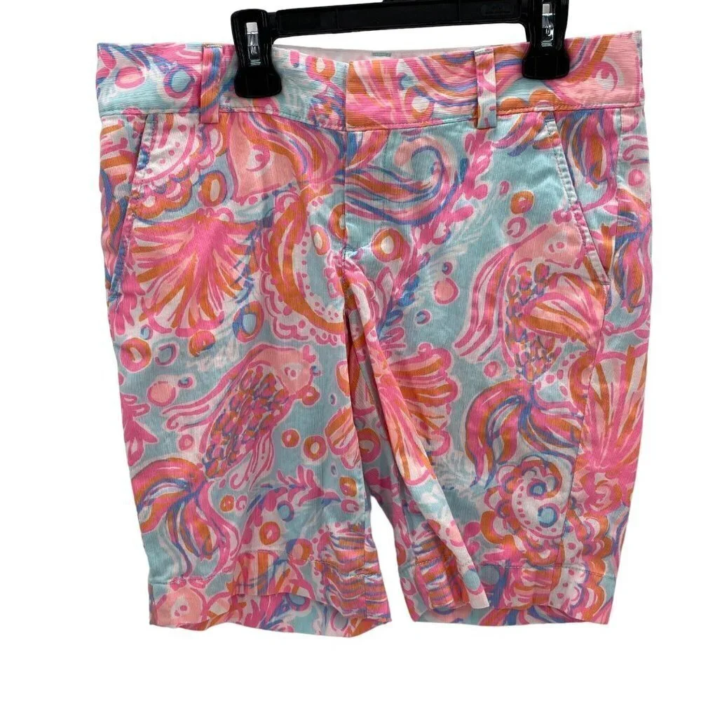Lilly Pulitzer Pink/Blue The Chipper Short Women's Size 4